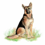 Watercolor German Shepherd PET Dog Animal Statuett Freistehende Fotoskulptur<br><div class="desc">Wasserfarbenfroh</div>