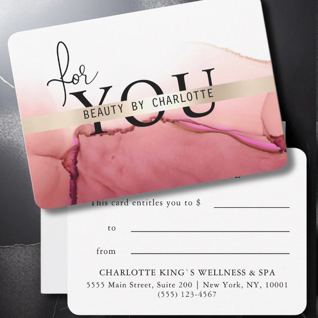 WATERCOLOR|GESCHÄFTSEINHEITSBESCHEINIGUNG| für Sie (Elegant Watercolor Business Gift Certificate)