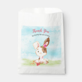 Watercolor Girl Bunny Baby Showfarm Vielen Dank Geschenktütchen