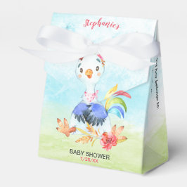 Watercolor Girl Rooster Baby Showfarm Geschenkschachtel