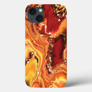 Watercolor Glitter Orange Gold iPhone / iPad Hüll Case-Mate iPhone Hülle