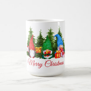 Watercolor Gnomes Red Frohe Weihnachten Kaffeetasse
