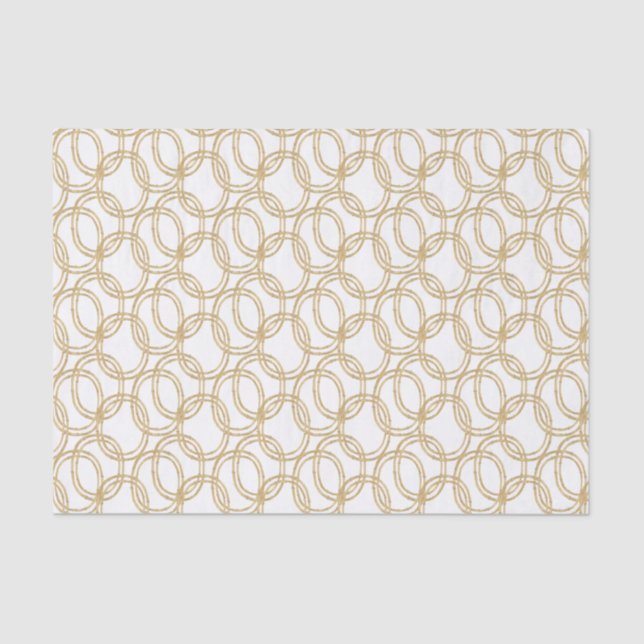 Watercolor Gold Bamboo Rings Seidenpapier (Vorderseite)