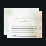Watercolor Gold Confetti Hochzeitsratgeber Karte<br><div class="desc">Diese goldene Konfetti-Hochzeitsratenkarte in Aquarell ist perfekt für eine rustikale Hochzeit. Das Design ist in Aquarellfarbe, Rosa, Grün und Weiß gehalten, mit goldenem Glitzer Konfetti Splash. Diese Karten sind ideal für Hochzeiten, Brautparty, Babydusche, Graduiertenfest u.v.m. Personalisieren Sie die Karten mit den Namen der Braut und Bräutigam, den Eltern, die Sie...</div>