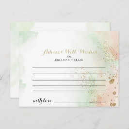Watercolor Gold Confetti Hochzeitsratgeber Karte