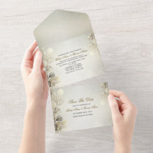 Watercolor Gold Eucalyptus Foliage Wedding Shiny