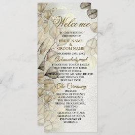 Watercolor Gold Eucalyptus Foliage Wedding Shiny Programm