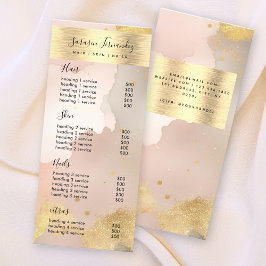 Watercolor Gold Foil Price Black Blush Pink Luxus Werbekarte