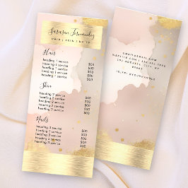 Watercolor Gold Foil Price Black Blush Pink Luxus Werbekarte