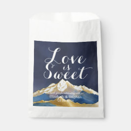 Watercolor Gold Mountain Hochzeit Liebe dank Gesch Geschenktütchen