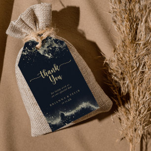 Watercolor Gold Splash Hochzeit Vielen Dank Geschenkanhänger