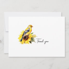 Watercolor Goldfinch Beerdigung Danke