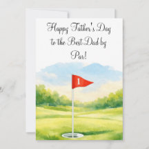 Watercolor Golf Best Dad by Par zum Vatertag