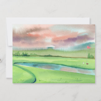 Watercolor Golf Einladung
