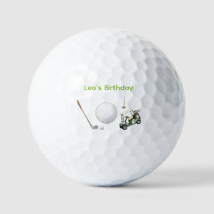 Watercolor-Golf-Kindergeburtstag Golfball