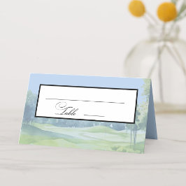 Watercolor Golf Theme Wedding Place Card Platzkarte