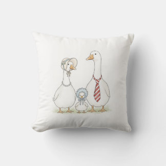 Watercolor Goose Throw Pillow Kissen