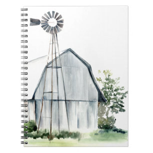 Watercolor Gray Barn Notizblock