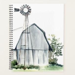 Watercolor Gray Barn Planer