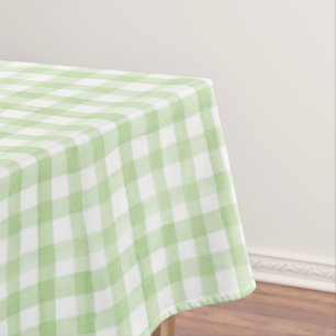 Watercolor Green und White Gingham Wedding Tischdecke