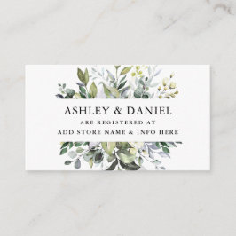 Watercolor Greenerity Wedding Registry Begleitkarte
