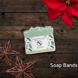 Watercolor Greenery Artisan Soap Band Wrap