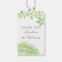 Watercolor Greenery Baby Dusche Vielen Dank