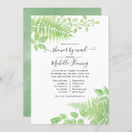 Watercolor Greenery Baby Shower by Mail Einladung