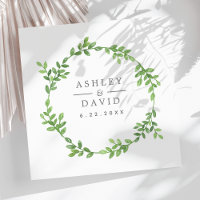 Watercolor Greenery Bloral Eukalyptus Wedding