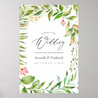 Watercolor Greenery Crystal Wedding