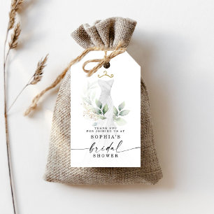 Watercolor Greenery Gold Brautparty Gefallen Geschenkanhänger