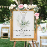 Watercolor Greenery Gold Brautparty Willkommen Poster<br><div class="desc">Dieses elegante Design besticht durch einen weichen Aquarellbouquet aus Eukalyptus, Grünpflanzen und Goldverzierungen, die ein gemaltes Kleid umhüllen. Klicken Sie auf die Schaltfläche Personalisieren und "Klicken Sie, um weitere Anpassungen vorzunehmen", um die Farbe der Schriftsetzung zu bearbeiten. Sehen Sie sich die gesamte Kollektion an, um mehr passende Artikel zu finden!...</div>