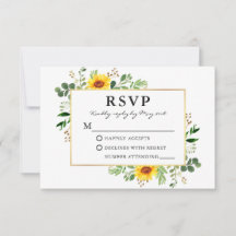 Watercolor Greenery Sonnenblumen Goldene Hochzeit