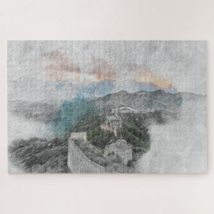 Watercolor große Wand der China Puzzle