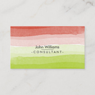 Watercolor Grün Moderne Abstrakte Pinakothek Züst Visitenkarte
