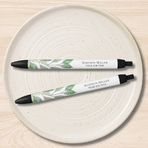 Watercolor-Grün Personalized Berufsbezeichnung Kugelschreiber