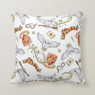Watercolor GRYFFINDOR™ Hedwig-Muster Kissen