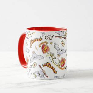 Watercolor GRYFFINDOR™ Hedwig-Muster Tasse