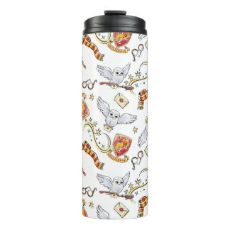 Watercolor GRYFFINDOR™ Hedwig-Muster Thermosbecher