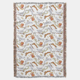 Watercolor GRYFFINDOR™ Hedwig Pattern Decke