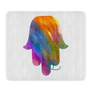 Watercolor Hamsa Cutting Board Schneidebrett
