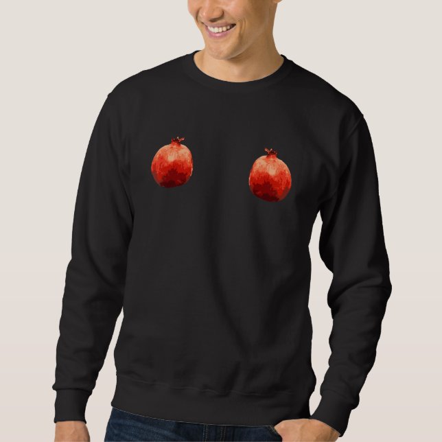 Watercolor Hanging Pomegranate Fruit Sweatshirt (Vorderseite)
