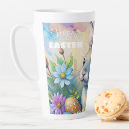 Watercolor Happy Easter Rabbit Milchtasse