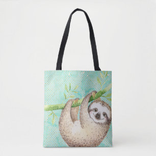 Watercolor Happy Sloth