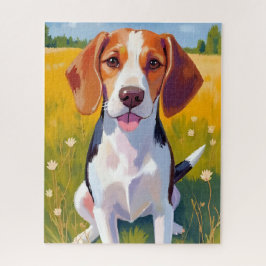 Watercolor-Haustiermalerei Beagle-Hund Puzzle