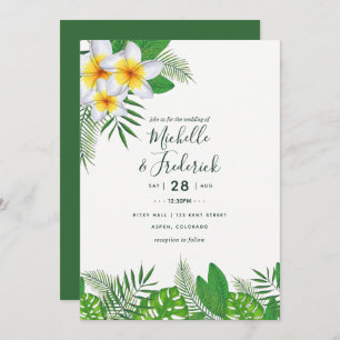 Watercolor Hawaiian Aloha Luau Einladung zur Hochz
