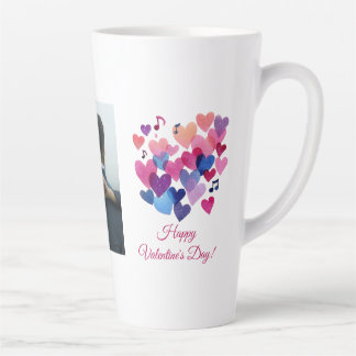 Watercolor Heart Melody Valentine's Day Milchtasse