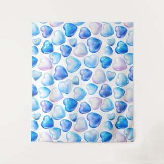 "Watercolor Heart Tapestes for Cosy Spaces" Wandteppich