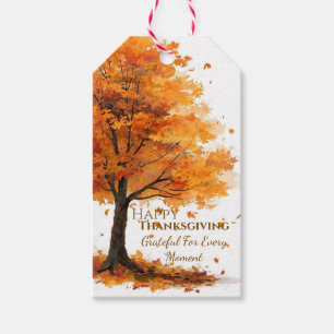 Watercolor Herbstbaum Thanksgiving-Geschenkanhänge Geschenkanhänger