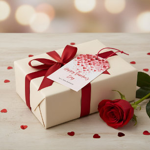 Watercolor-Herzen Valentinstag-Geschenk-Anhänger – Geschenkanhänger